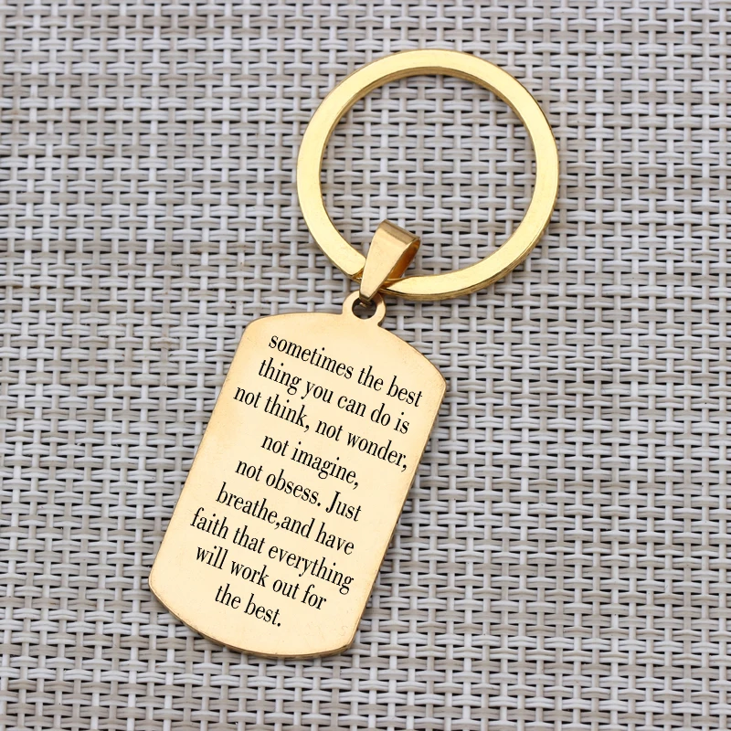 Inspire брелок из нержавеющей стали с гравировкой лучшие вещи которые вы можете