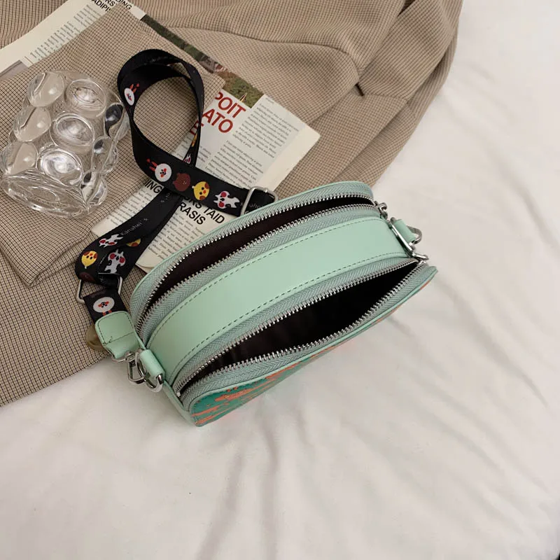 

Women Bags Fashion Shoulder Bags 2021 Female Crossbody Bag Pu Leather Messenger Bags Cartoon Pictures Bag Designer Ladies Bags