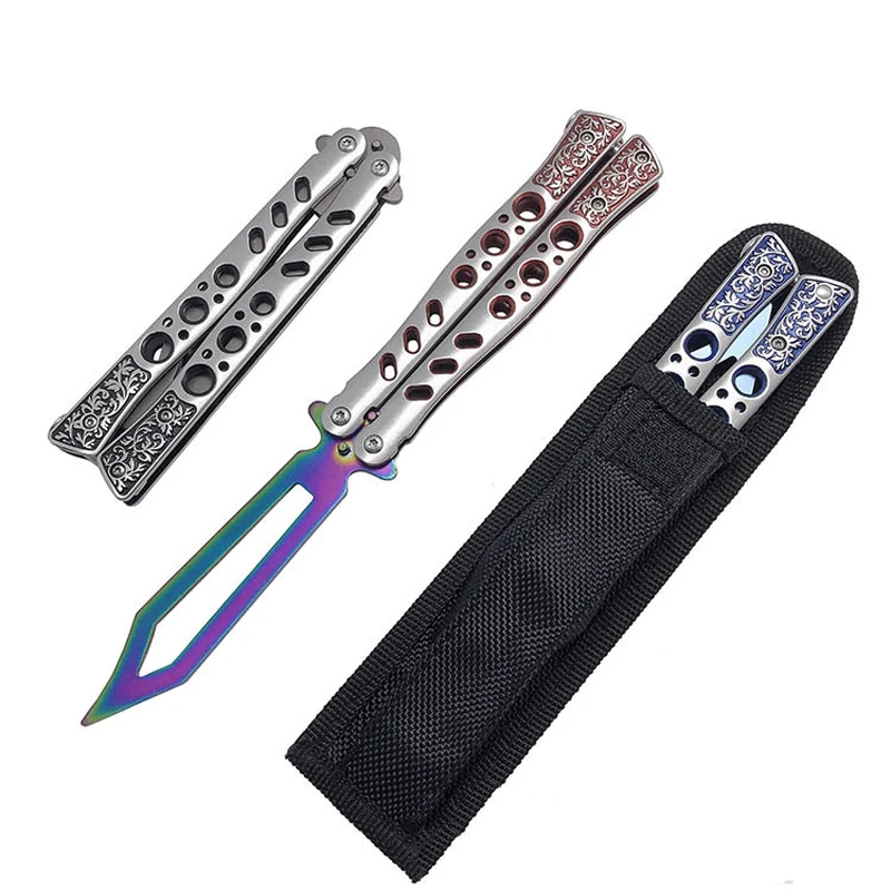 Swayboo Новый Модный складной нож бабочка тренировочный цельный стальной