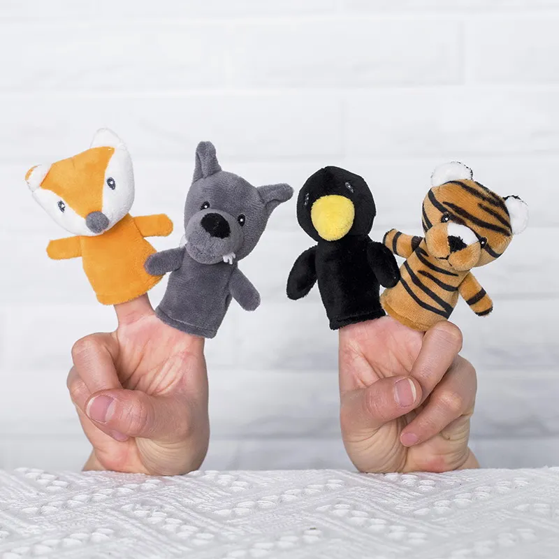 Обучение и обучение Kawaii детские мягкие игрушки животные пальчиковые куклы Тукан