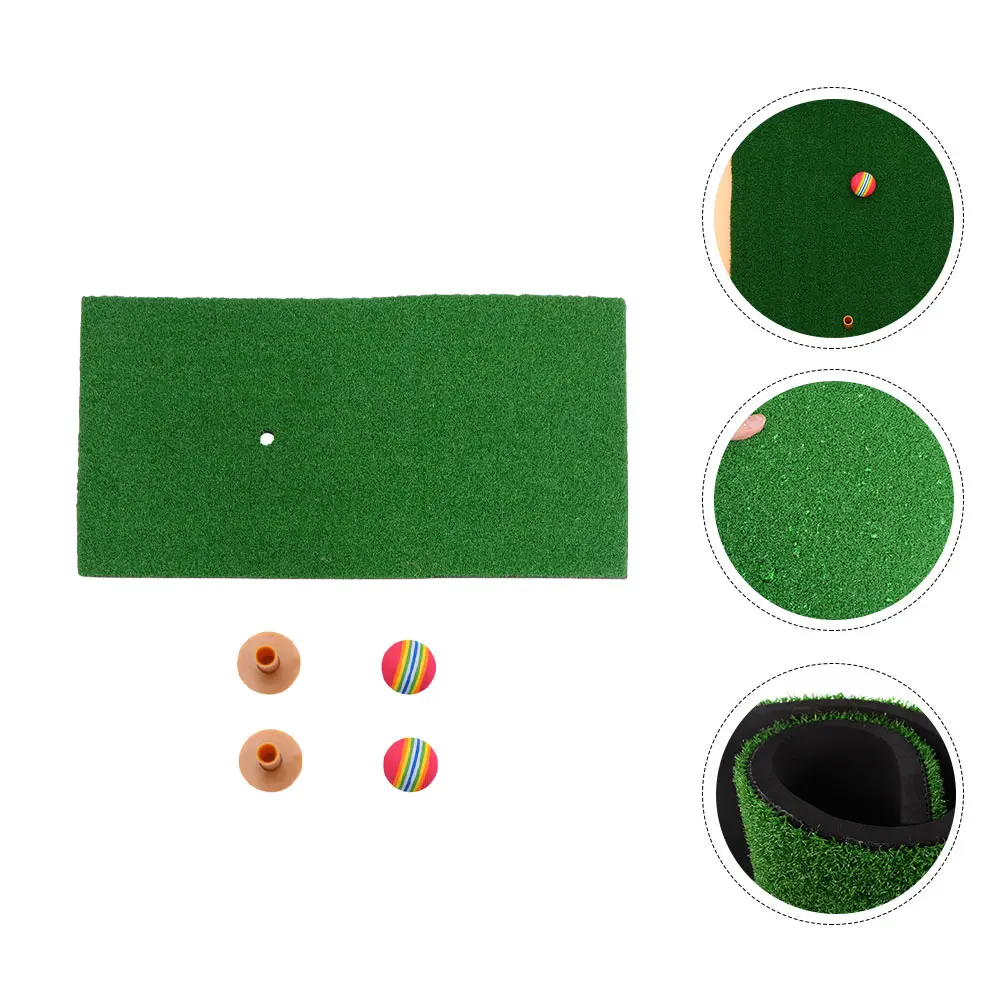 

5pcs/Set Golf Practice Mat Balls Tees Practice Hitting Mat Mini Golf Practice Training Aid For Indoor Outdoor
