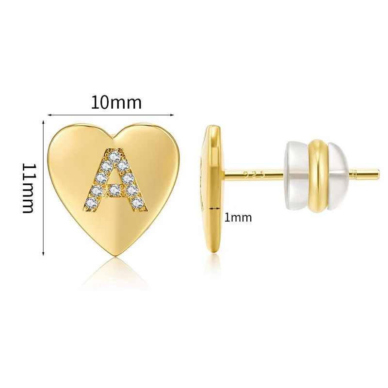 

Simple Korean Style Trend Love 26 Letter Earrings Inlaid Crystal Fashion Exquisite Girl Earrings Daily Accessories