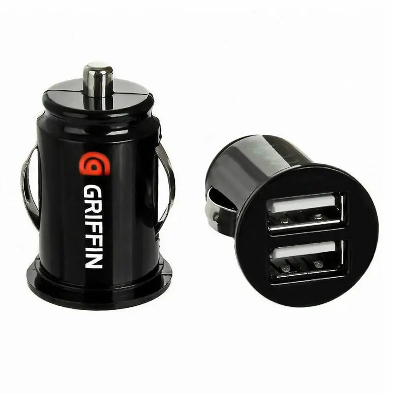 

Автомобильное зарядное устройство 12 В с двумя USB-портами, адаптер прикуривателя, зарядное устройство USB, адаптер питания для всех смартфонов
