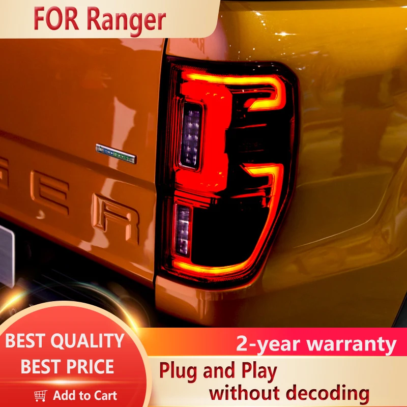 

For Ford Ranger Everest Tail Lights 2012-2018 Ranger T8 T6 Tail Lamp LED Tail Light DRL Brake Reverse auto Accessories