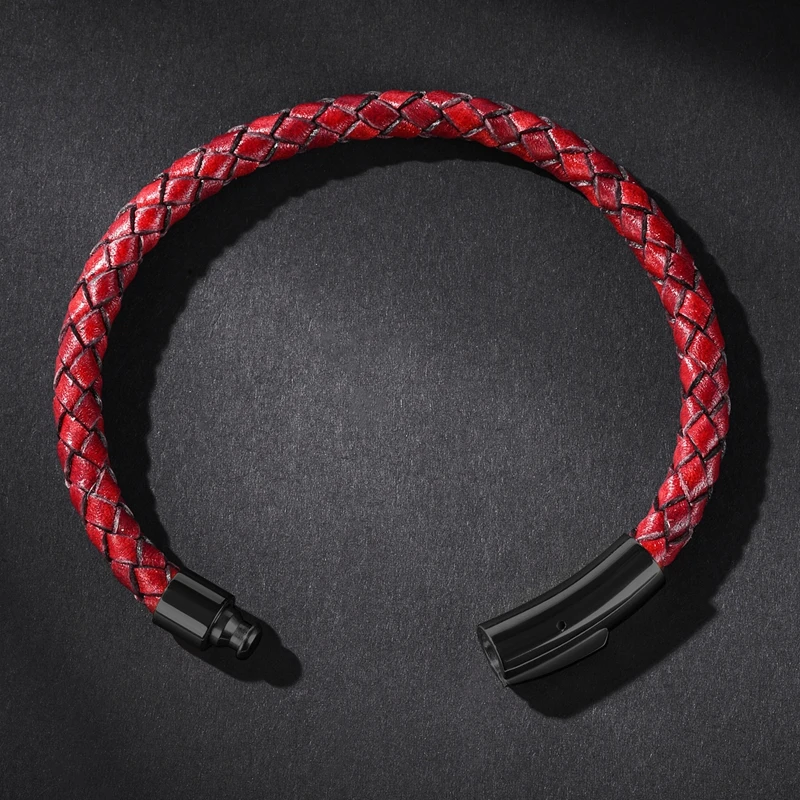 Лидер продаж модные мужские браслеты MOZO с подвесками красная веревка из