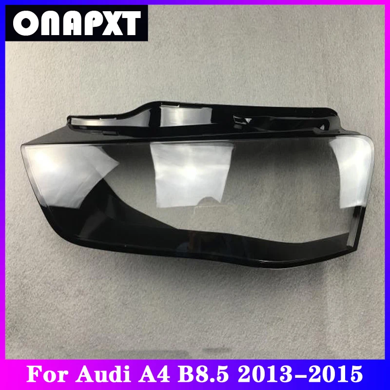 

Car Transparent Front Headlight Cover 2013-2015 Lens Glass Lampshade Bright Head Light Caps Lamp Shell For Audi A4 B8.5