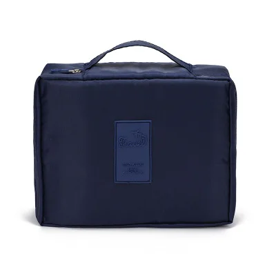 navy blue Qiaoduo многофункциональная дорожная косметичка, косметичка, женские косметички, органайзер для туалетных принадлежностей, водонепроницаемые женские футляры для хранения косметики - Цвет: navy blue