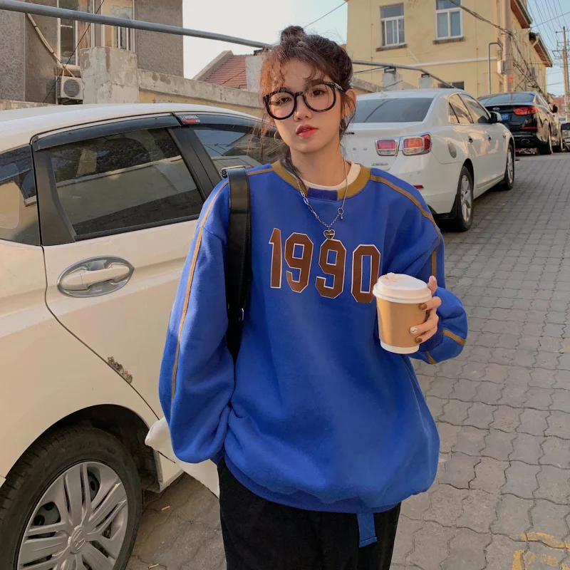 

4895 осень/зима 2021 Новый американский Ретро ленивый дизайн ощущение цвета соответствует стандарту