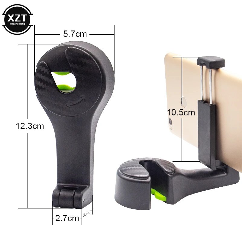 1 шт. автомобильный крючок на подголовник с держателем для телефона вешалка