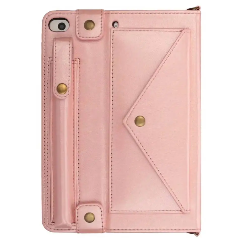 pink Кожаный чехол для iPad Pro 10,5 плечевой ремень конверт планшет чехол для iPad Air 3 Чехол многофункциональная сумка EEMIA - Цвет: pink