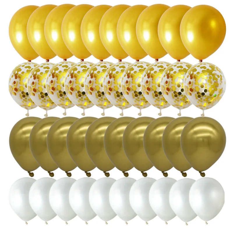 Воздушные шары из латекса 40 шт./лот металлик конфетти декор для свадьбы дня