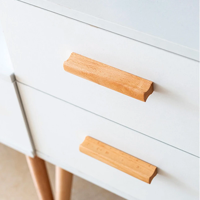 Деревянная дверная ручка для ящика Шкаф дома магазин одежды офис простой стиль