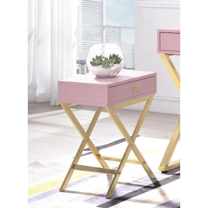

Modern Nightstand 16x12x22 Inch Bedside Table Cabinet X-Shaped Foot Side Table with 1 Drawer 2 Colors[US-Stock]
