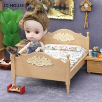 jo house mini classic double bed 112 dollhouse minatures model dollhouse accessories