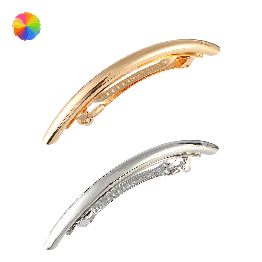 1 шт. Элегантная золотистая Серебристая креативная простая заколка для волос с