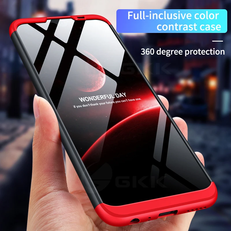 Чехол GKK для Xiaomi Redmi Note 8 Pro 8T чехол 360 полная защита тонкий защитный жесткий матовый чехол для Redmi Note 8 Pro Чехол