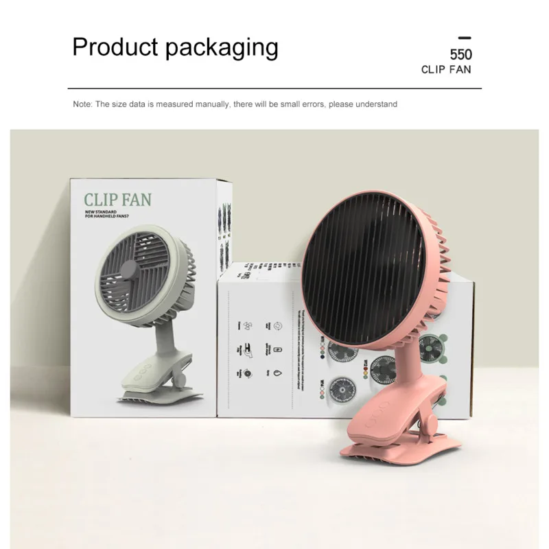 

Low Noise Non-Brush Motor Fan Portable Desktop 120 Rotating Fan Clip USB Rechargeable Air Conditioner Room Office Air Cooler