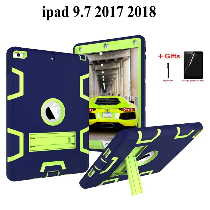 Ударопрочный сверхпрочный чехол для iPad 9 7 2018 6 го поколения с детским сейфом
