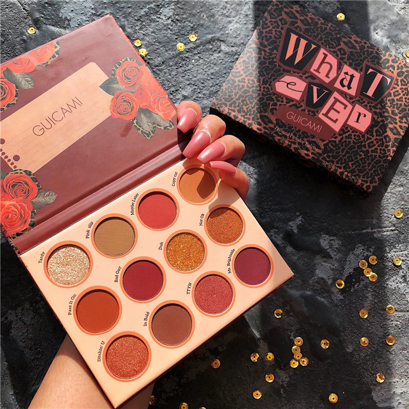 

12 Colors Brand Shimmer Matte Glitter Eyeshadow Makeup Palette Sweet Talk Nude Glow Pigment Eye Shadow Long Lasting Cosmetic Set