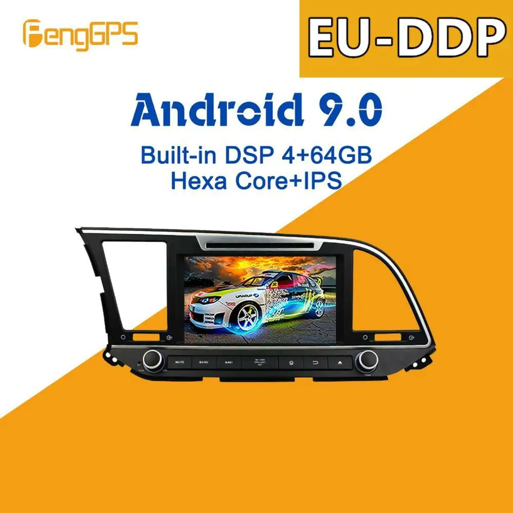 Android 9 0 PX6 DSP для Hyundai Elantra 2015-2018 Автомобильный мультимедийный стерео плеер без DVD