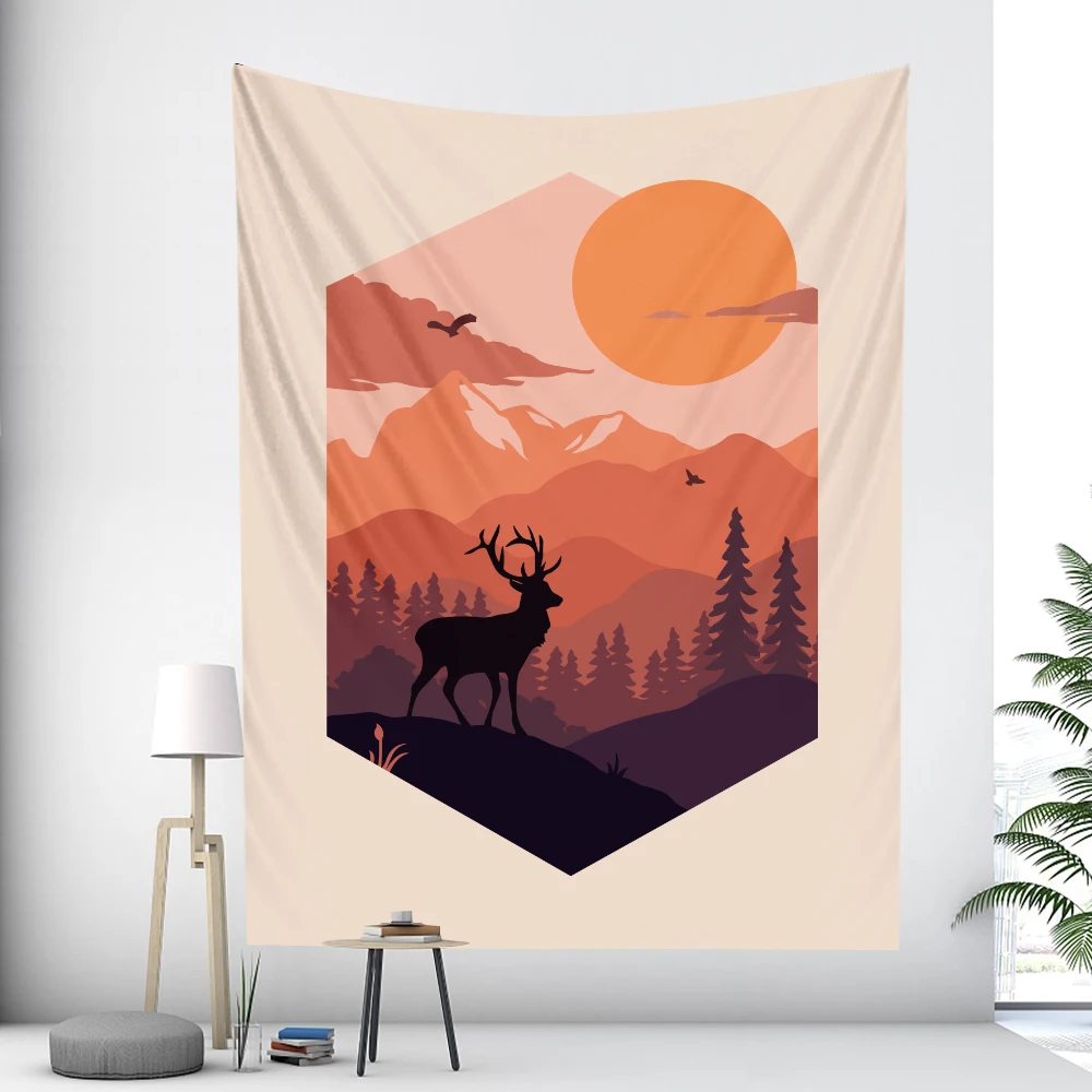 Животные с леса ручная роспись Таро украшение для дома художественный гобелен