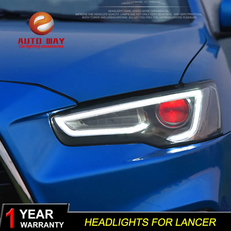 Чехол для автомобильной фары Mitsubishi Lancer 2009-2016 светодиодные Sentra DRL H7 D2H Hid опция Bi Xenon