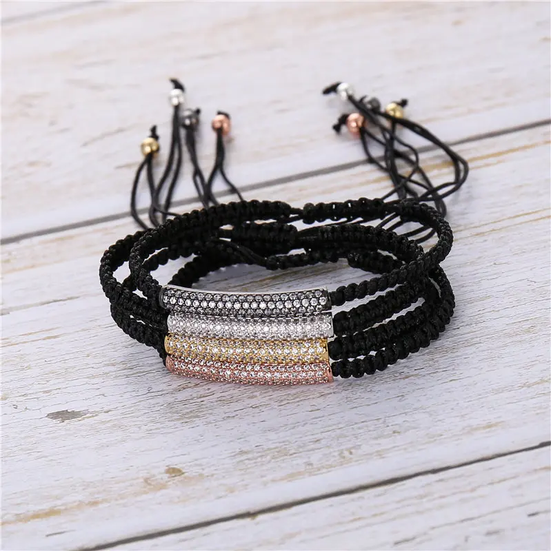 Новинка длинные плетеные браслеты ручной работы с микро-закрепкой из