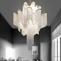 post modern luxury pendant lamp simple fringed creative living room pendant lights tassel decor dining room bedroom hanging lamp
