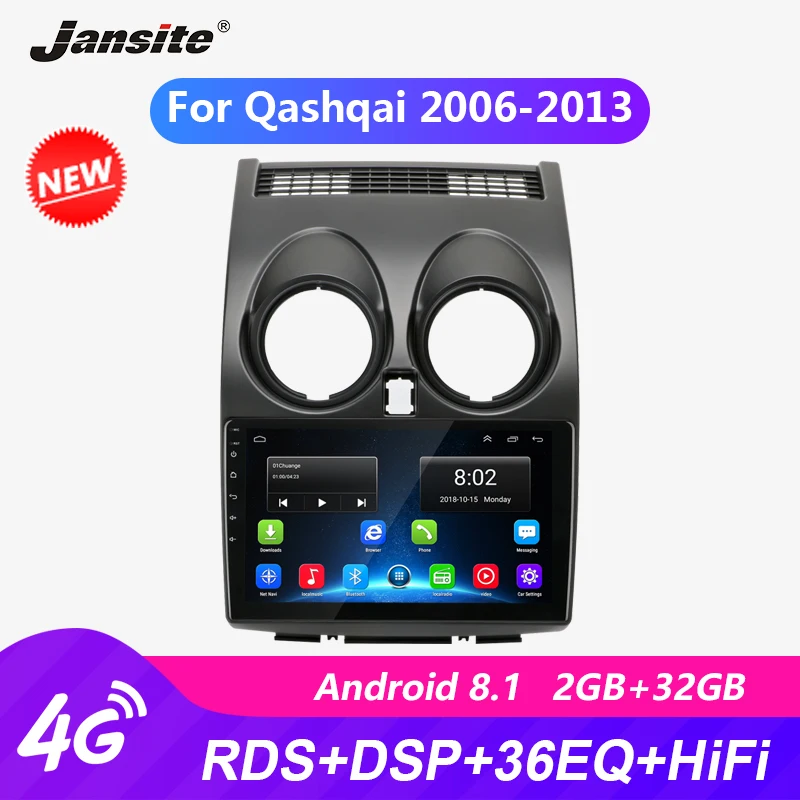 Jansite " R9 Android Автомагнитола для Nissan Qashqai 2006-2013 RDS DSP плеер сенсорный экран 2G+ 3 2G мультимедийные плееры с рамкой