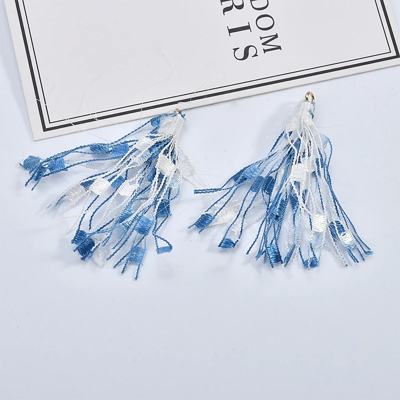 Серьги сделай сам серьги девушки Молодежные смешанные цвета шелковые ленты