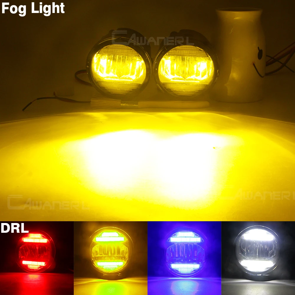 2in1 Fog Light + Daytime Running For Nissan Note E11 MPV 2006-2009 Car H11 Front Bumper LED Lamp DRL 30W 8000LM 12V - купить по