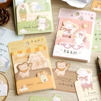 100sheetsteddy bear rabbit cat daily writing loose leaf paper memo pad message notes decorative notepad stationery office supply