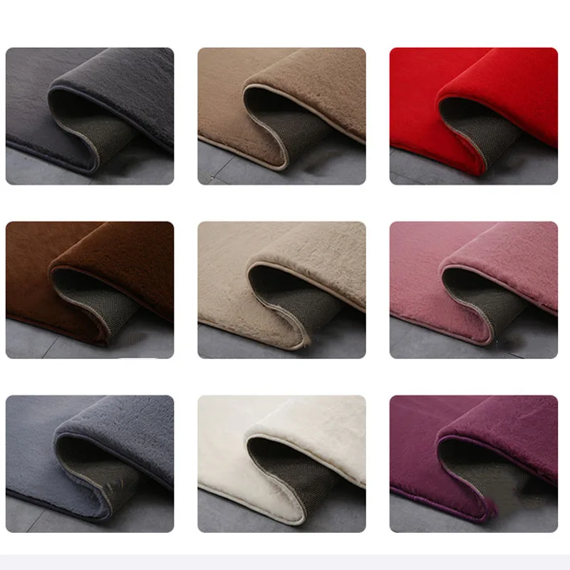 

Imitatie Konijnenbont Tapijt Woonkamer Slaapkamer Nachtkastje Tapijten Zachte Pluizige Sofa Mat Salontafel Bay Window Seat Pad