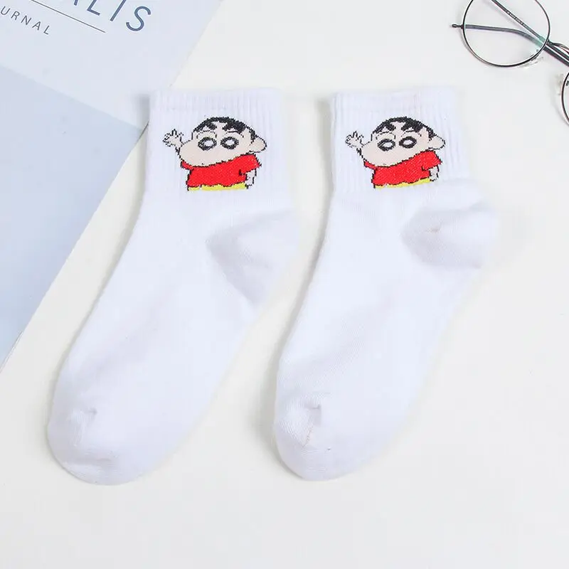 8 Женские модные носки kawaii с рисунком динозавра и фруктовым принтом, повседневные женские уличные забавные носки в стиле Харадзюку Crayon Shin-chan - Цвет: 8