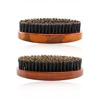 mens beard brush oval log boar bristles beard comb styling tool beard brush