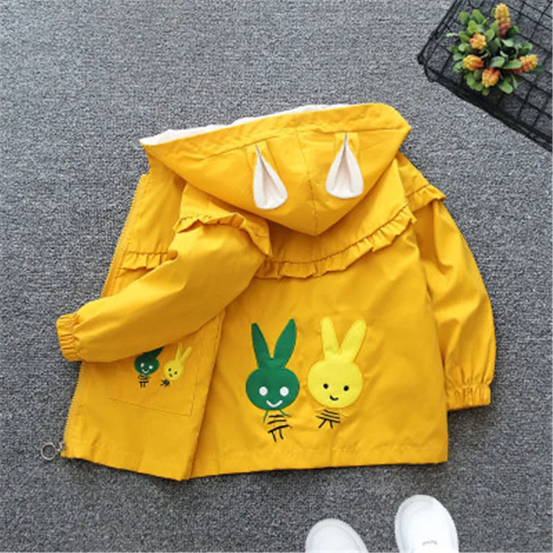 Весенняя одежда для девочек пальто малышей милые топы детей хлопковое детские