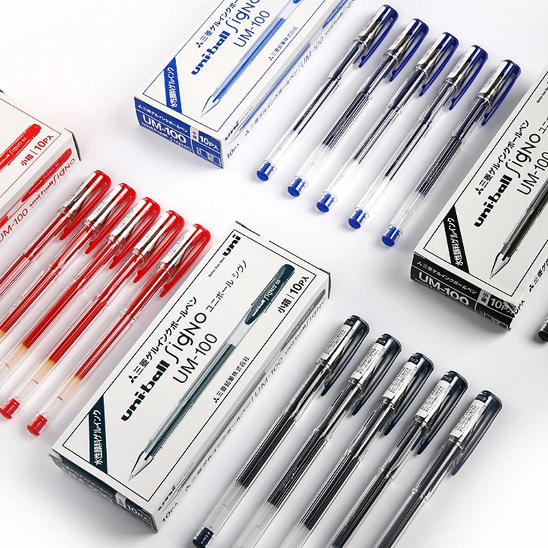 Uni-ball Signo Dx Um-100 Gel Ink Pen 0.5 mm 8 Pcs Set Uni Mitsubishi Pen Black/Blue/Red images - 6