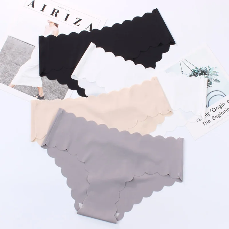 Женские Трусы Ice Silk трусы Бесшовные трусики нижнее белье женские модные большие