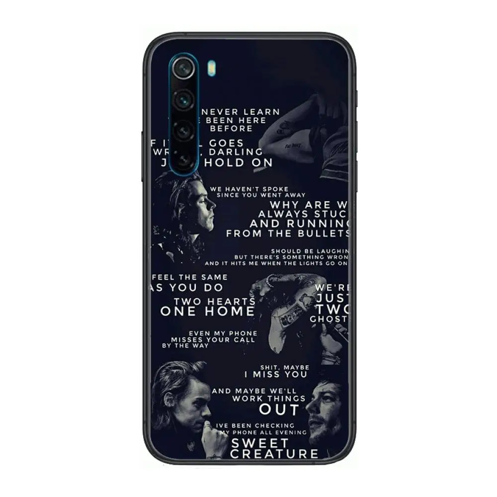 

One direction-one way Style cartoon Phone Case For XiaoMi Redmi Note 9S 8 7 6 5 A Pro T Y1 Anime Black Cover Silicone Back Pre