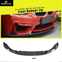 front bumper lip splitters for bmw f80 m3 f82 f83 m4 sedan coupe convertible 2014 2019 carbon fiber front bumper lip spoiler