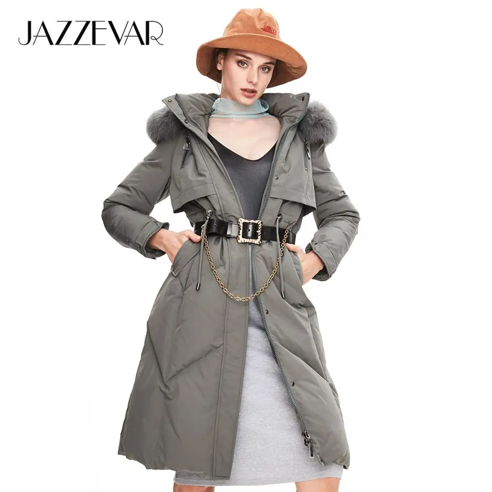 JAZZEVAR 2019 Зимнее новое поступление зимнее женское пальто высокого качества с