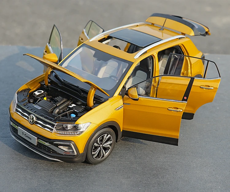 Оригинальный 1:18 Масштаб Фольксваген T CROSS 2019 металлическая литая под давлением