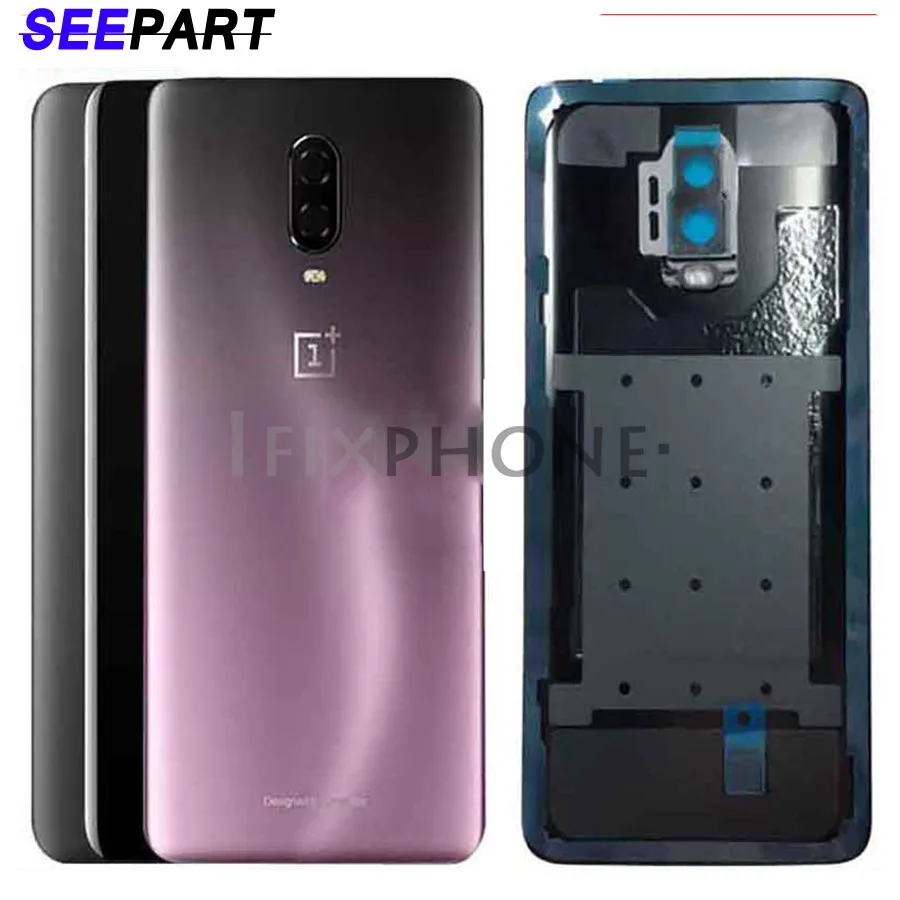 Чехол с аккумулятором для Oneplus 6 Задняя стеклянная крышка запасной корпус чехол 1 +