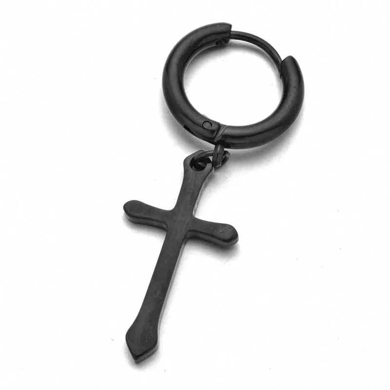 E1850 H LUBINGSHINE, модные серьги для женщин, Мужчин, Ювелирные изделия, простые, нержавеющая сталь, золото/серебро/черный, круглые серьги-кольца - Окраска металла: E1850 H