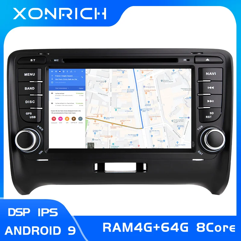 IPS DSP 4 Гб 64G 2 Din Android 9 0 автомобильный Радио мультимедийный плеер для AUDI TT MK2 8J 2006 2014