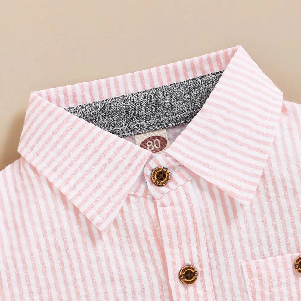 PatPat/Новое поступление 2002 года Сезон лето Удобная рубашка в полоску с принтом и