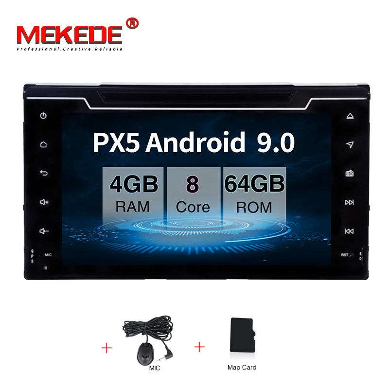 1024X600 Android 9,0 автомобильный dvd-плеер для Toyota Corolla Auris Fortuner с 4 ядрами 2G+ 16G авто радио мультимедиа NAVI - Цвет: 64G CAR DVD