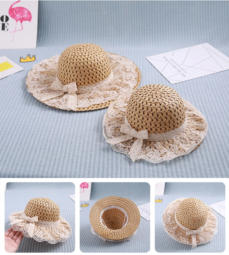 Женские плетеные шляпы для родителей и детей соломенная шляпа со шнуровкой