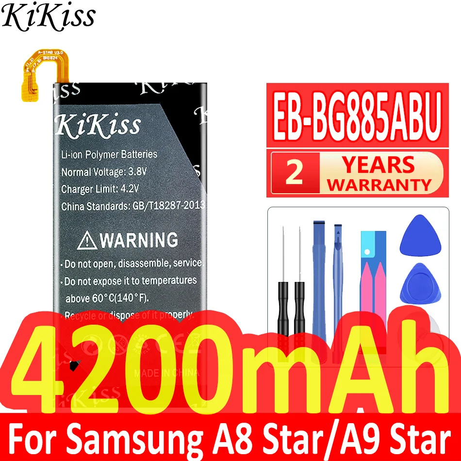 

EB-BG885ABU для Samsung Galaxy A8 звезда A9 звезда SM-G885F G8850 G885Y SM-G8850 SM-G885Y 4200 мАч для Samsung аккумуляторная батарея