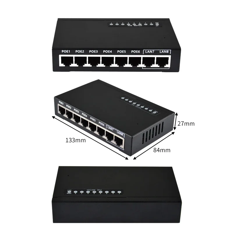 4 Порты 48V коммутатор питания через Ethernet со стандартными RJ45 Порты и разъёмы IEEE 802,3 af/48 V сетевой коммутатор gigabit Ethernet с 10/100 Мбит/с POE камера
